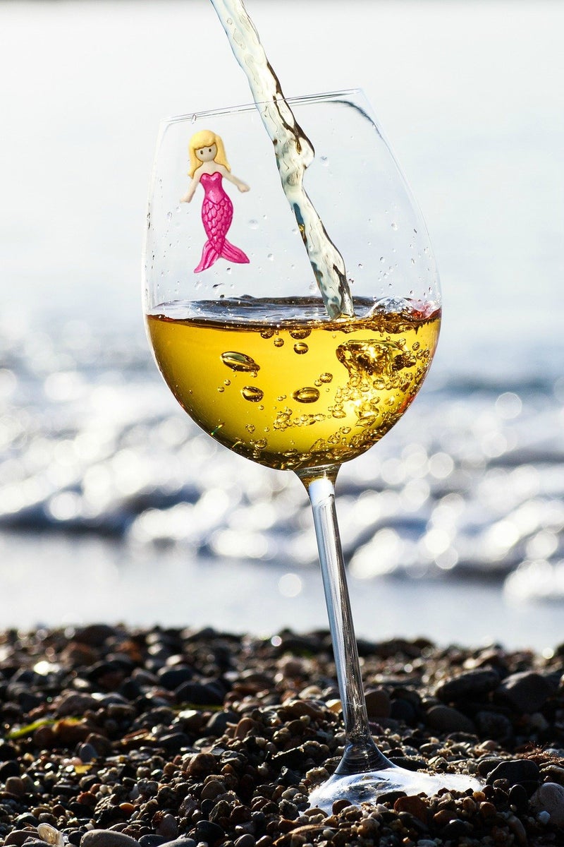 Simply Charmed Mermaid Magnetic Wine Charms and Glass Markers Set of 6 - Great Mermaid Gift for Women - Image 3