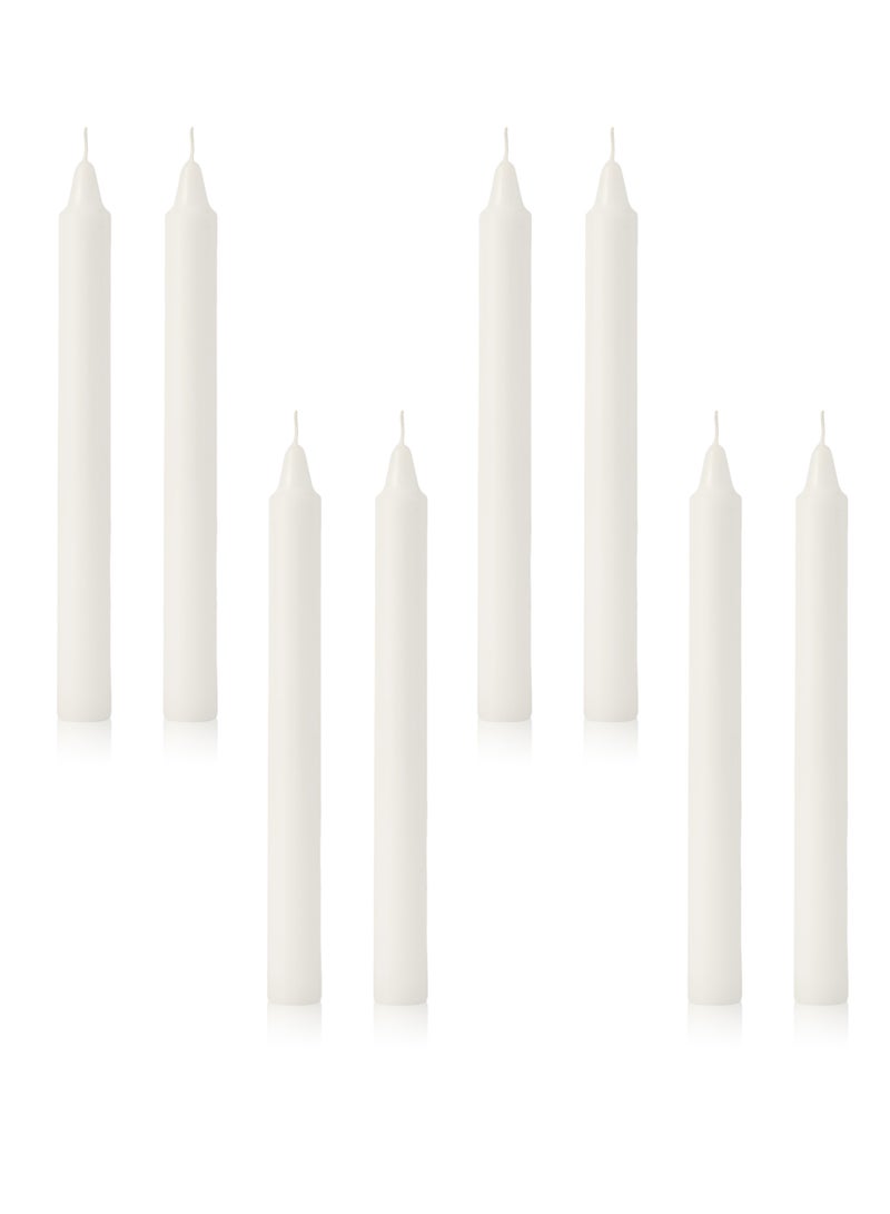 8 قطعة شموع مخروطية أبيض كريمي - 22 سم 8.6 بوصة قطر 2.2 سم 0.86 بوصة بلا رائحة بلا دخان بلا تنقيط شموع تزيينية لديكور مينيماليستي زفاف رمضان - Image 1