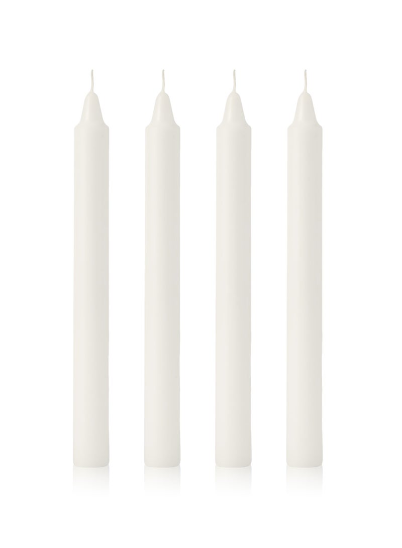 8 قطعة شموع مخروطية أبيض كريمي - 22 سم 8.6 بوصة قطر 2.2 سم 0.86 بوصة بلا رائحة بلا دخان بلا تنقيط شموع تزيينية لديكور مينيماليستي زفاف رمضان - Image 4