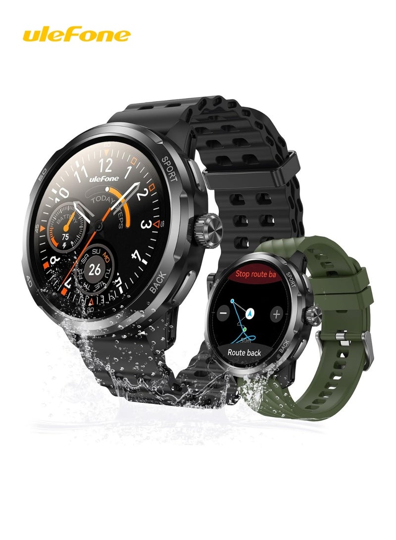 أوليفون ساعة Ulefone Armor Watch Pro الذكية والمتينة | شاشة AMOLED مقاس 1.50 بوصة | مساعد ذكي وواجهات ساعة مدعومة بالذكاء الاصطناعي | تتبع عبر نظام GPS | مقاومة للماء بمعيار 5ATM | معايير IP68/IP69K و MIL-STD-810H | بطارية بسعة 410 مللي أمبير في الساعة | مراقبة النوم ومعدل ضربات القلب ومستوى الأكسجين في الدم (SpO₂) - Image 1