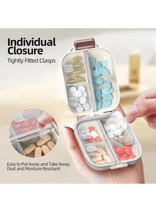منظم حبوب منع الحمل اليومي ، تخزين حبوب منع الحمل المحمول ، منظم علبة حبوب منع الحمل ، حاوية حامل الدواء في الأسبوع مع 7 شبكات لمكملات الأدوية ، زيت السمك - Image 2