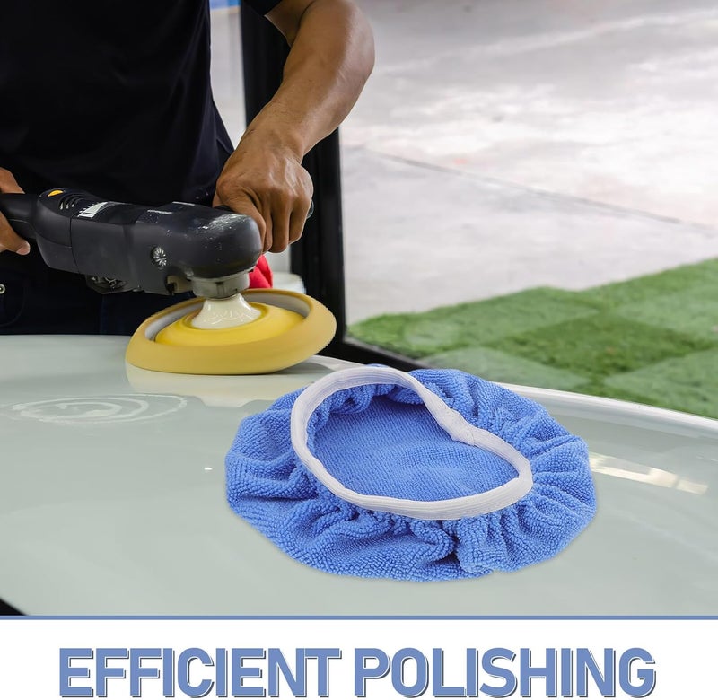 ABOOFAN 16pcs Car Polishing Pad Set Microfiber Waxing Buffing Bonnets, Auto Polisher Pad Covers for Vehicle Detailing and Car Care Accessories - Image 3