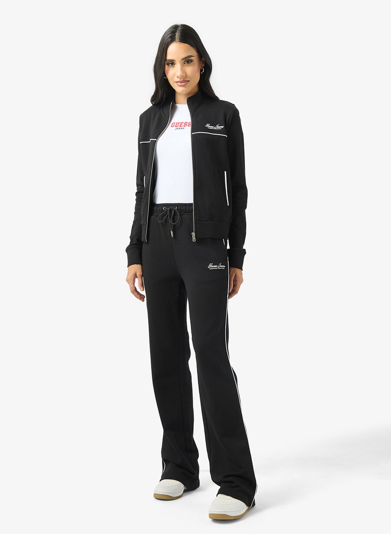 GUESS Logo Detail Zip Through Sweatshirt - Image 4