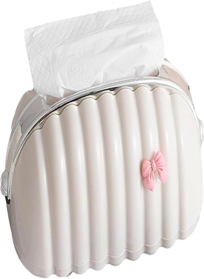 A piece of beauty and function, tissue box with elegant bag design, high-quality material and sophisticated details that add artistic touch to any interior space (1 piece)