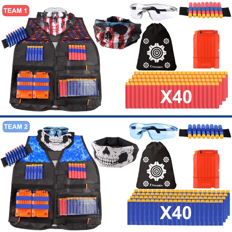 POKONBOY 2 Sets Tactical Vest Kits Compatible with Nerf Guns N-Strike Elite Series - Image 2
