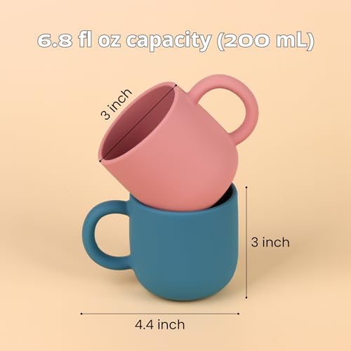 Mintlyfe Pack of 2 Silicone Drinking Mug Cup for Toddler Kids and Children (Color 4) - Image 3