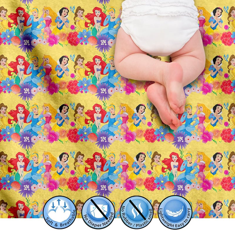 Sassoon Polyester Princess Printed Washable and Waterproof Medium Size Dry Sheet/Bed Protector for Kids- Multi Colored (70 x 100 cm) - Image 4