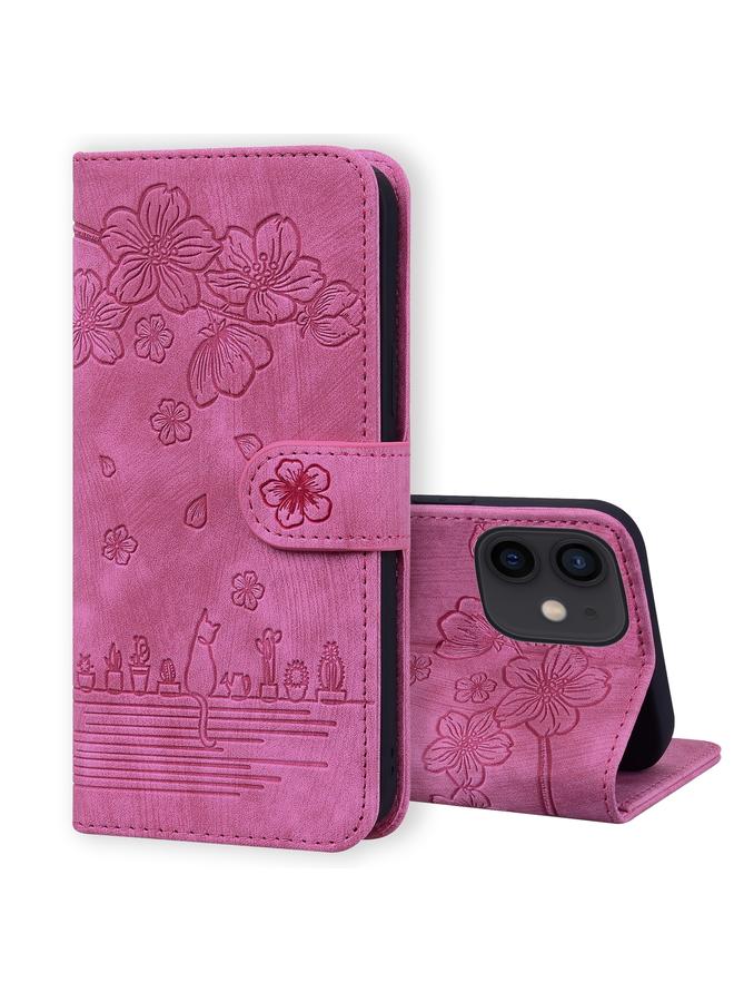 زبون جراب جلدي منقوش عليه رسمة قطة ساكورا كرتونية لهاتف iPhone 11 - Image 1