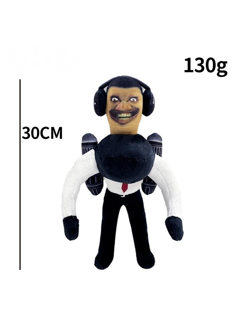1 PCS 30cm Mutant Toilet Man Plush Toys Skibidi Toilet Man Plush Skibidi Toilet Plush Toys Titan TV Man Skibidi Toilet Plush Skidibi Toilet Stuffed Animal Toy for Game Fans
