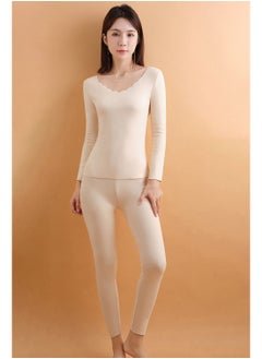 TAPIT V-neck Thermal Underwear Women Ultra-Soft Long Johns Set Ultra Thin Base Layer Skiing Winter Warm Top & Bottom Cold Weather Base Layer Top and Leggings Bottom Winter Set  - Image 2