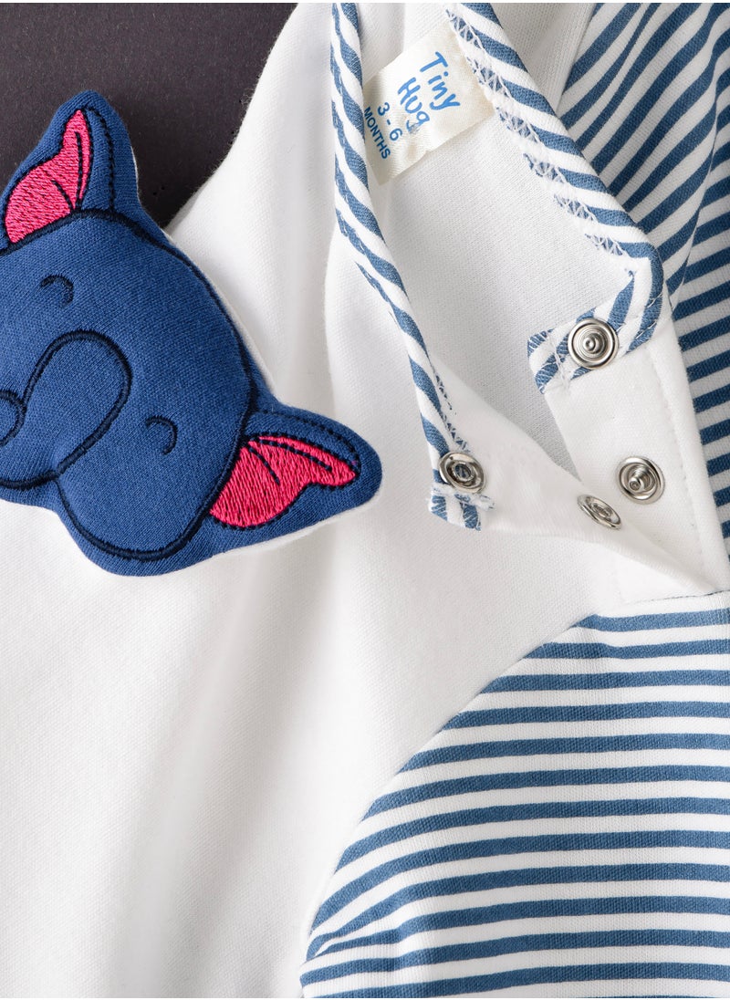Tiny Hug Sleepsuit of Cotton for Boys, Soft and Comfortable Cotton, Perfect for Everyday Wear and Easy Diaper Changes  - Image 4