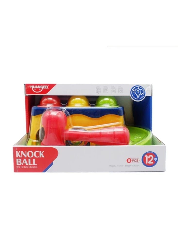 بريميم لعبة كرة هوانجر نوك – مجموعة لعب مطرقة وكرة للتعليم المبكر للأطفال الصغار. - Image 1