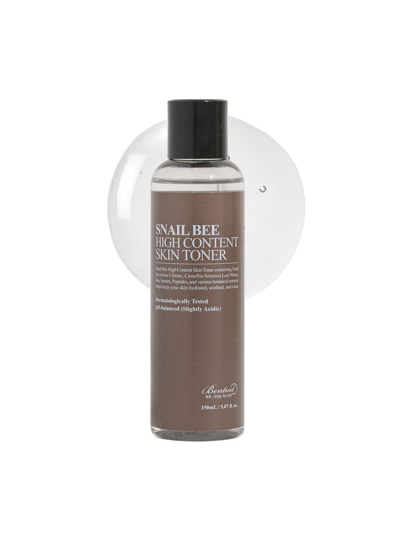 Benton BENTON Snail Bee High Content Skin (Toner) - Snail Mucin Toner, Snail Mucin Essence Toner, Bee Venom Korean Toner, Korean Skin Care Snail Toner, Face Skin Care Snail Essence, Snail Mucin Moisturizer 