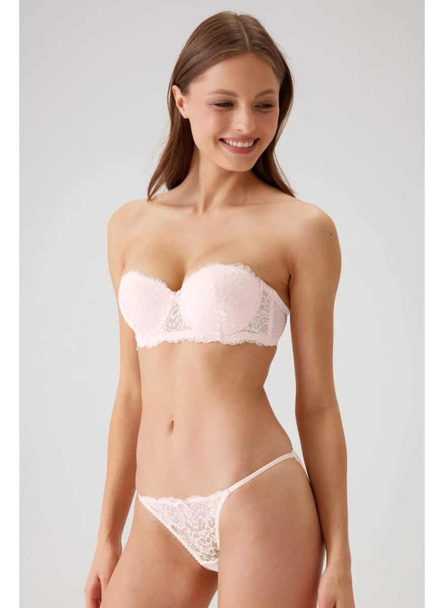 بيير كاردان 4034 Carlina Underwire Strapless Unsupported Bra Set