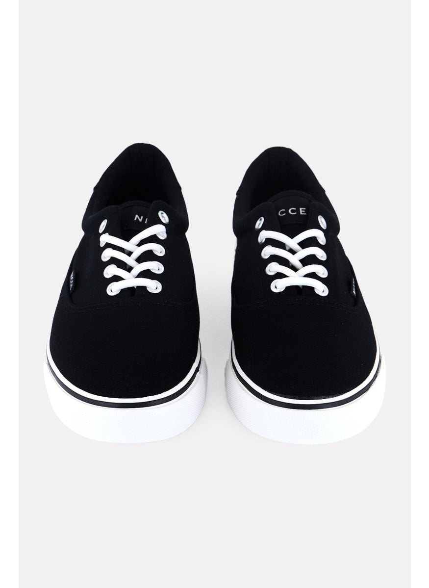 Nicce - Men Lace Up Casual Shoes, Black/White - Image 1