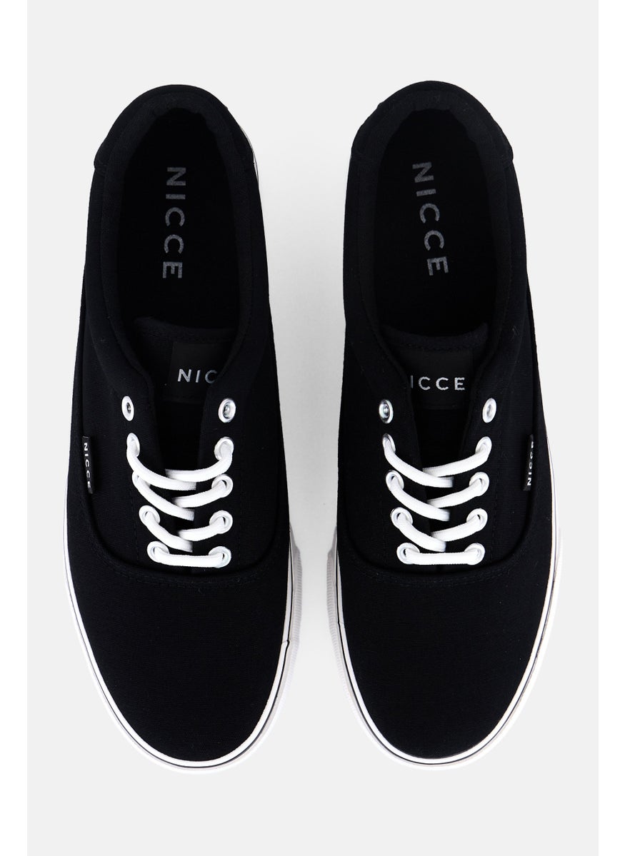 Nicce - Men Lace Up Casual Shoes, Black/White - Image 1