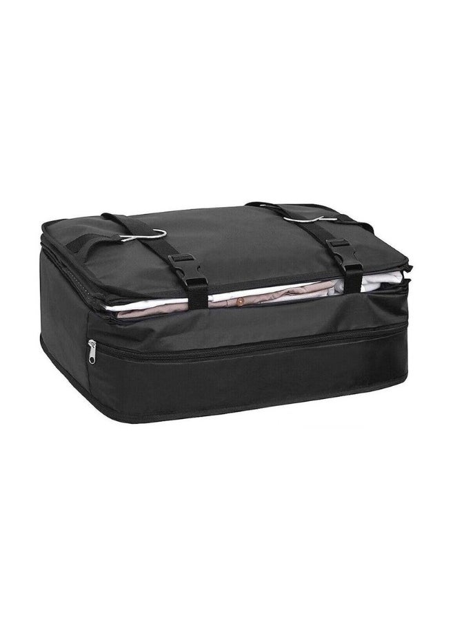 FALMER Portable Foldable 3-Tier Travel Shelf Organizer with Hanging Hook and Compressed Bag - Black  - Image 5