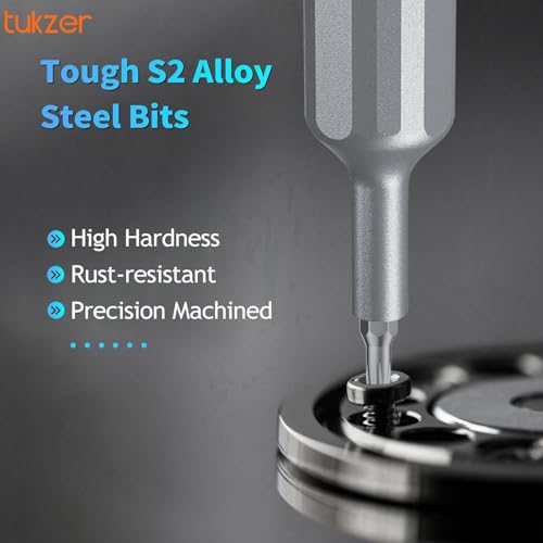 Tukzer 27 in 1 Precision Screwdriver Set, Tough S2 Alloy Steel Bits, Manual Pen Shape Small Screwdriver for Eyeglasses, Electronics, Watches, Phones, Laptops, Cameras & Household Repair Tool Kit - Image 3