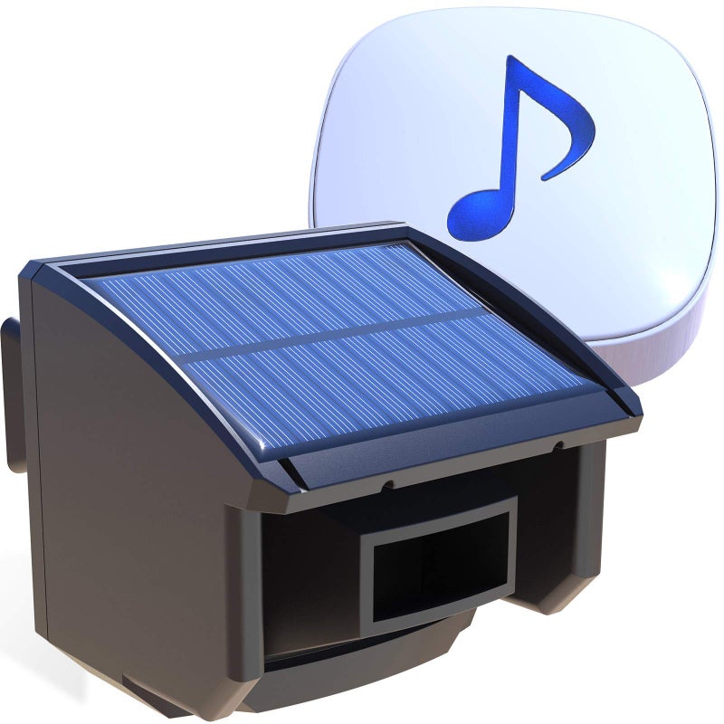 Htzsafe Solar Driveway Alarm System-1/4 Mile Long Transmission Range-Solar Powered No Need Replace Batteries- Outdoor Weatherproof Motion Sensor&Detector DIY Security Alert System - Image 1