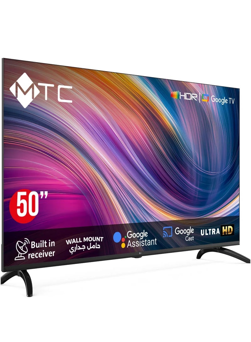 MTC MTC 50-inch Smart TV UHD,  Google TV, Built-In Receiver, Google Assistant, Wall Mount   MT50UH450GO  - Image 2