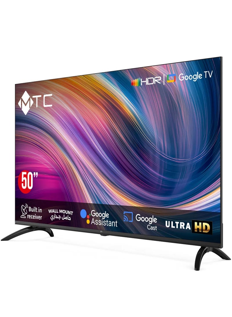 MTC MTC 50-inch Smart TV UHD,  Google TV, Built-In Receiver, Google Assistant, Wall Mount   MT50UH450GO  - Image 3