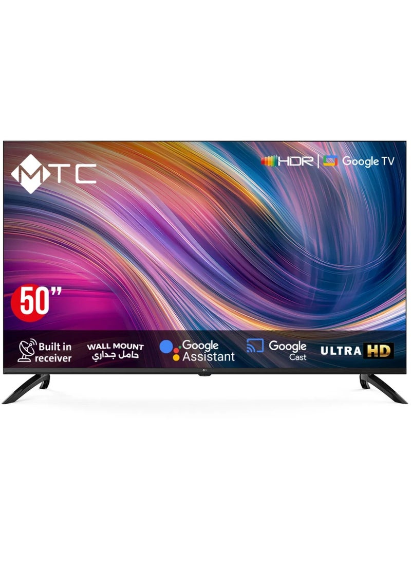 MTC MTC 50-inch Smart TV UHD,  Google TV, Built-In Receiver, Google Assistant, Wall Mount   MT50UH450GO  - Image 1