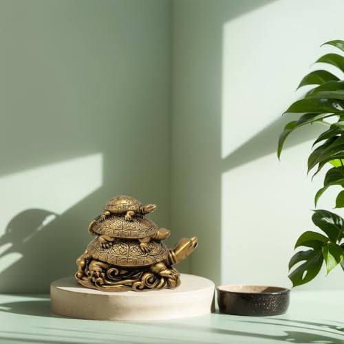 Betterdecor Feng Shui Three TiersTortoise (Three Generations Turtle) Statue Home Decor for Healthy Longevity - Image 4