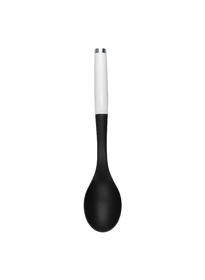 KitchenAid Dishwasher Safe Ergonomic Handle Classic Basting Spoon Black and White 4.4 x 6.8 x 34 cm KCG003OHWHE - Image 1