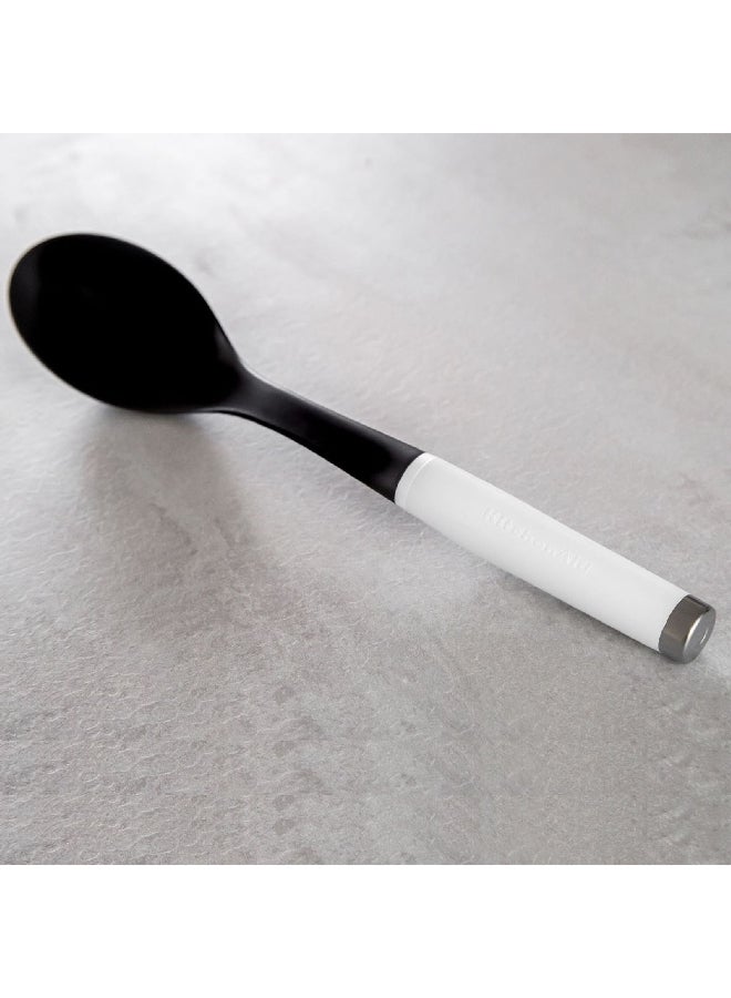 KitchenAid Dishwasher Safe Ergonomic Handle Classic Basting Spoon Black and White 4.4 x 6.8 x 34 cm KCG003OHWHE - Image 3