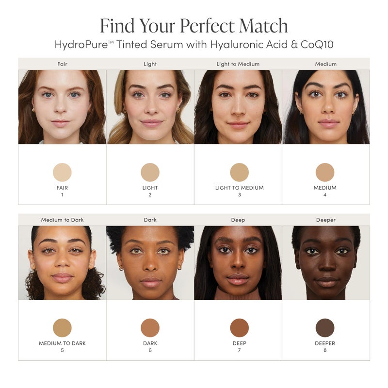 jane iredale HydroPure Tinted Serum, Hydrating, Sheer-Coverage Formula Helps Plump, Soothe, Blur Lines and Even Skin Tone with Hyaluronic Acid + CoQ10 - Image 4