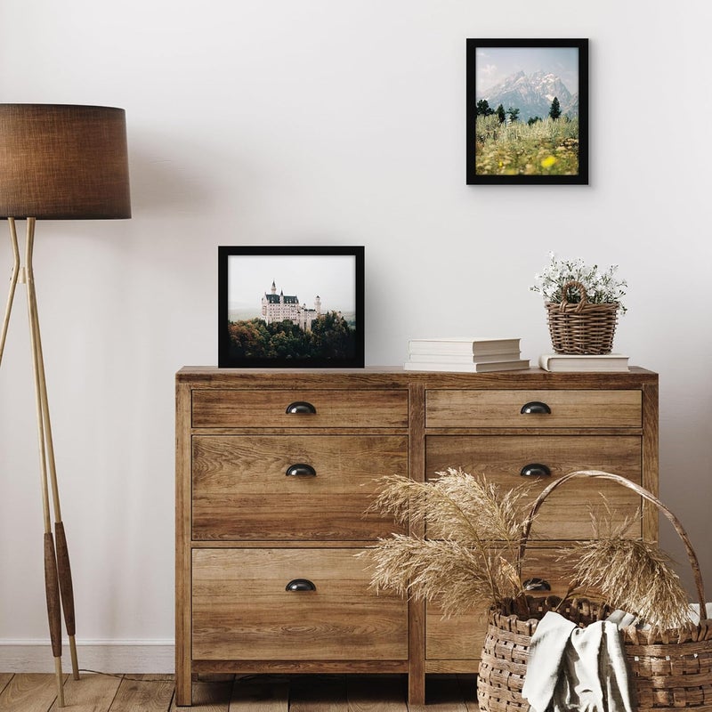 Americanflat 9x11 Picture Frame with Shatter-Resistant Glass - Gallery Style Frame with Engineered Wood - Signature Collection - Photo Frame for Tabletop and Wall Display - Black - Image 4