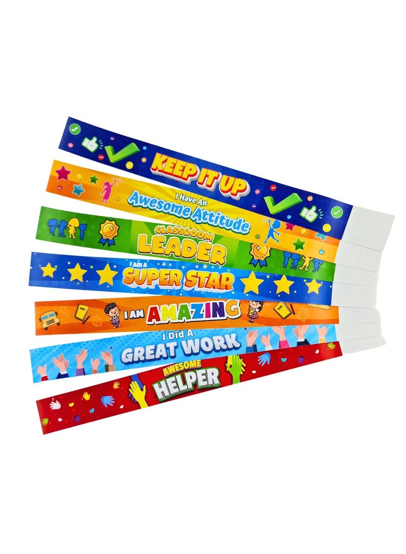 فن ليرنينج ستور أساور مكافآت المعلمين باللغة الإنجليزية: مستلزمات تحفيز ومكافأة الطلاب والأطفال - مجموعة من 35 قطعة في 7 تصميمات - Image 2