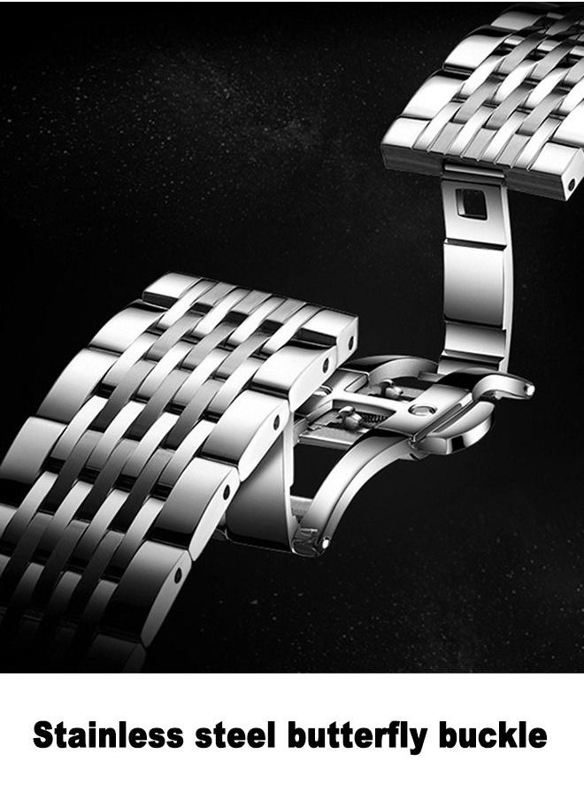 HALEI - HALEI Harley Stainless Steel Couple Pair Quartz Watches, Exquisite Small Square Dial, Simple Korean Style Design - Image 1