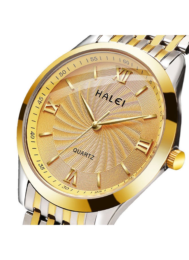 HALEI - HALEI Harley Stainless Steel Couple Pair Quartz Watches, Exquisite Small Square Dial, Simple Korean Style Design - Image 1