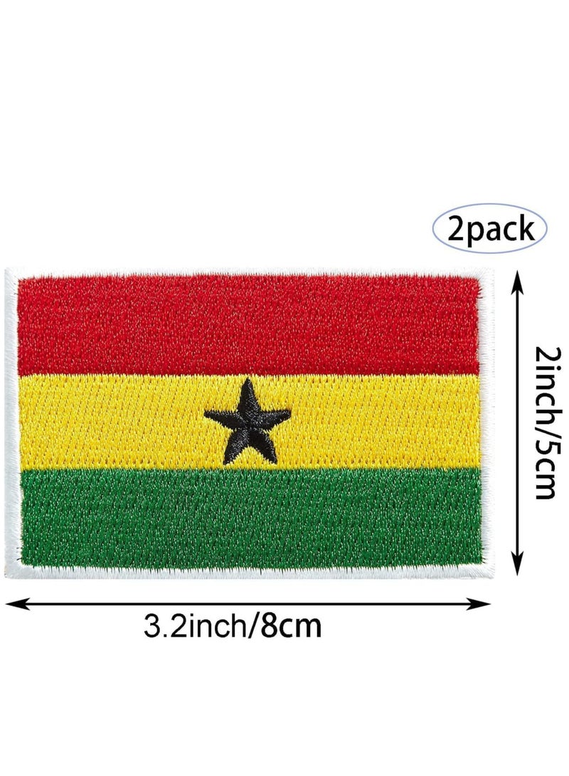 Generic Pack of 2pcs Embroidered Flag Patches - Perfect for Jackets - Backpackers - Travelers - Uniforms - Jeans and Hats - Tactical Embroidered Patches  - Image 2