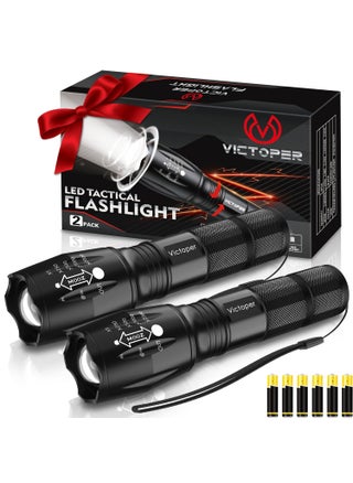 Victoper Torch 2 Pack 2000 Lumens HighPerformance Tactical Torch Lights with 5 Modes Waterproof Zoomable Flashlight for Outdoor Activities Camping Essentials - pzsku/Z8932464CB4A9ABF19436Z/45/1748244291/7fb1f407-7146-495b-9c44-aa91f16a57f4