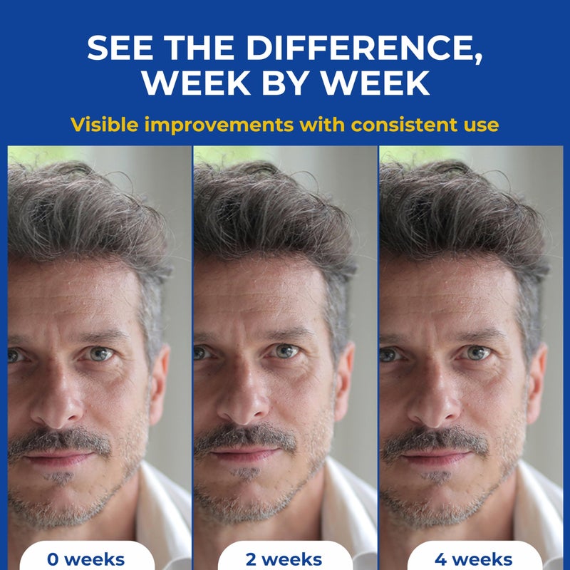 MENFIRST Gray Hair Darkening Shampoo - Gradual Hair Color for Gray Coverage, Hypoallergenic & Chemical-Free, Dark Shades - Image 3