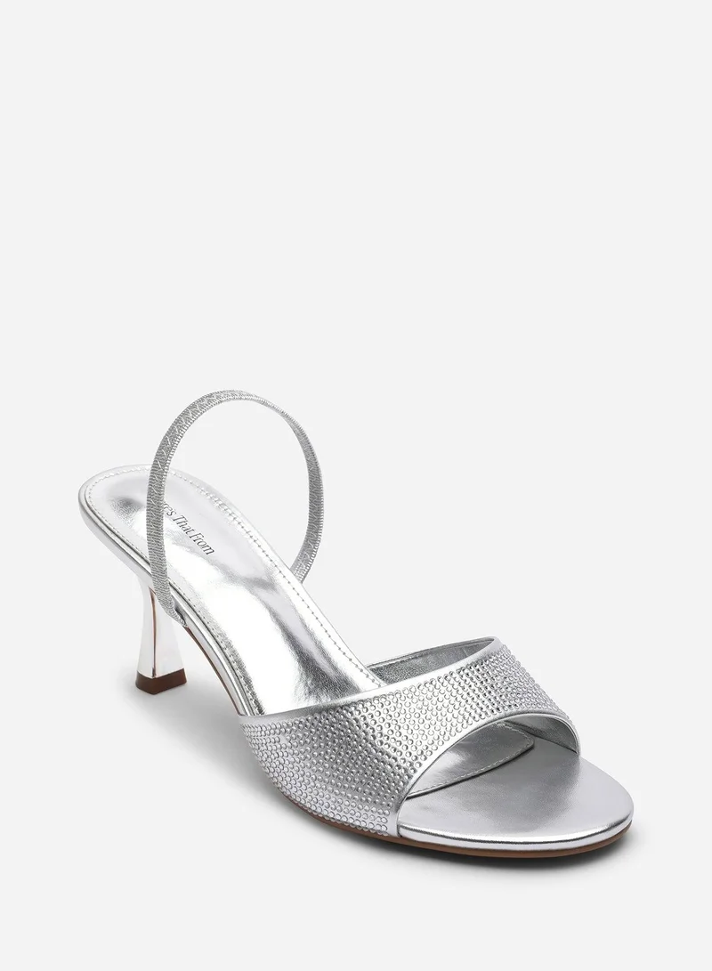 Where's That From Harmony Open Toe Mid Heel Sandal with Sling back