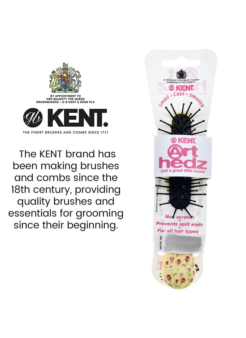 Kent Brushes ARTH1 Hearts N' Roses Pattern Pocket Sized Baby Kids Hair Brush  - Image 4