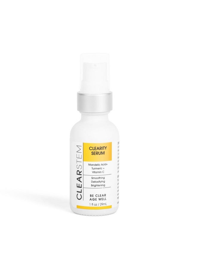 CLEARstem Clearity The Blackhead Dissolver Mandelic Acid Serum Vitamin C Turmeric Collagen Boost All Skin Types Facial Skin Care Products Vegan Gluten Free Cruelty Free 1 Fl Oz / 29Ml  - Image 1