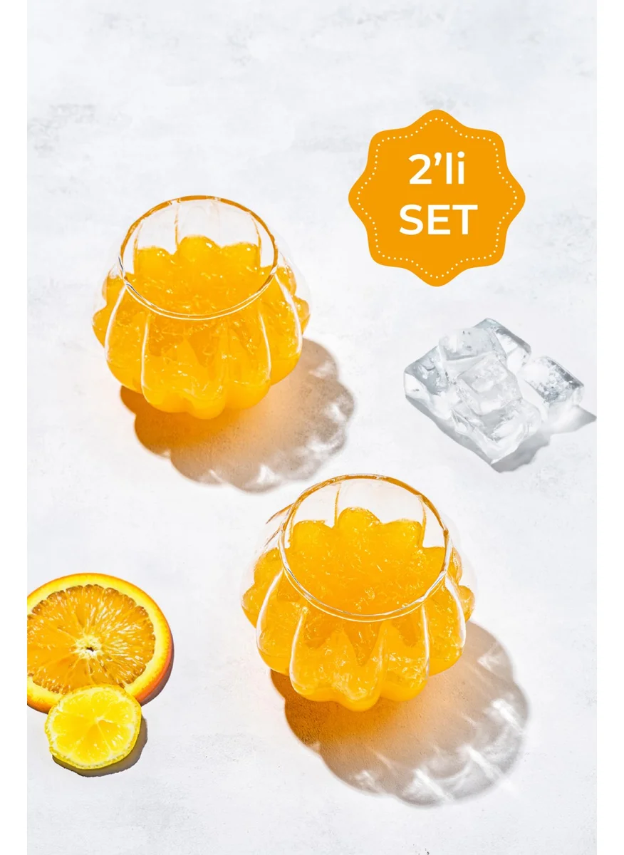 Vienev 2-Piece Wave Coffee Cocktail Juice Glass 338