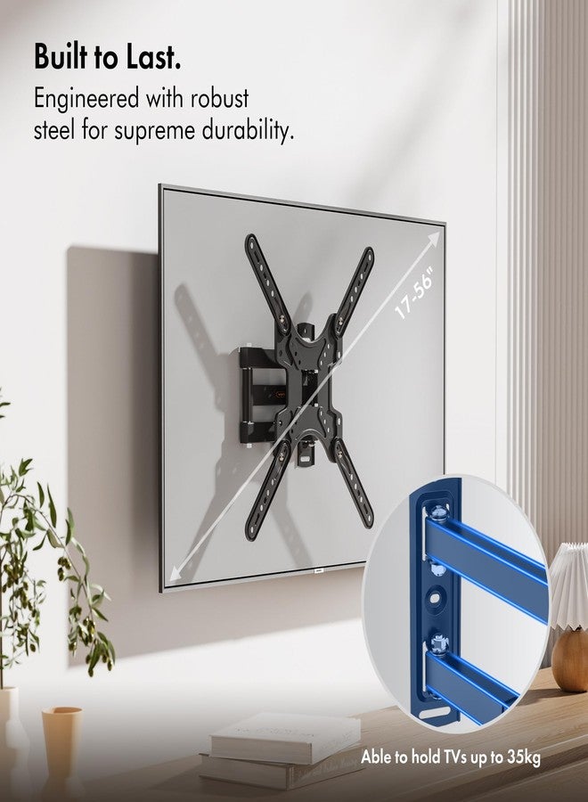 فونهاوس حامل جداري دوار للتلفزيون من VonHaus by Designer Habitat، مناسب لشاشات LCD وبلازما (13-37 بوصة)، متوافق مع جميع معايير VESA 75 مم و100 مم، بالإضافة إلى لوحات تمديد للمسافات الأوسع - تصميم نحيف جديد - Image 2