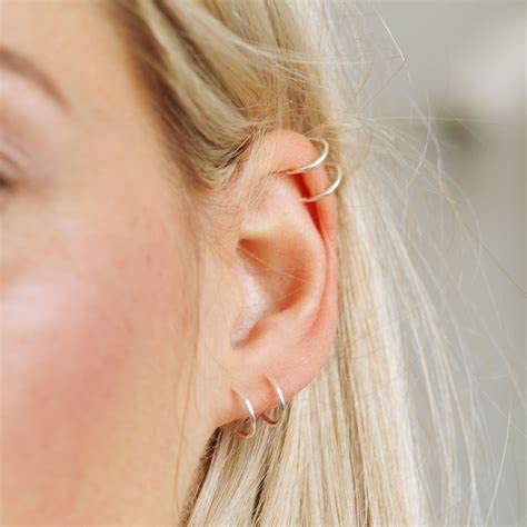 QWALIT Nose Rings Hoops Nose Hoops Double Nose Ring for Single Piercing Double Hoop Nose Ring Double Nose Ring Hoop Double Loop Nose Ring Spiral Nose Hoops - Image 5
