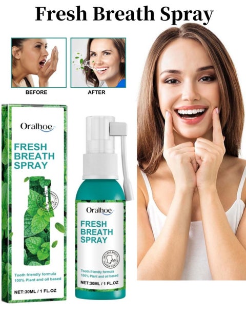 Fresh Breath Spray Bad Breath Treatment for Adults, Dry and Bad Mouth Smell Removing Spray, Easy to Carry and Handy Fresh Breath Serum