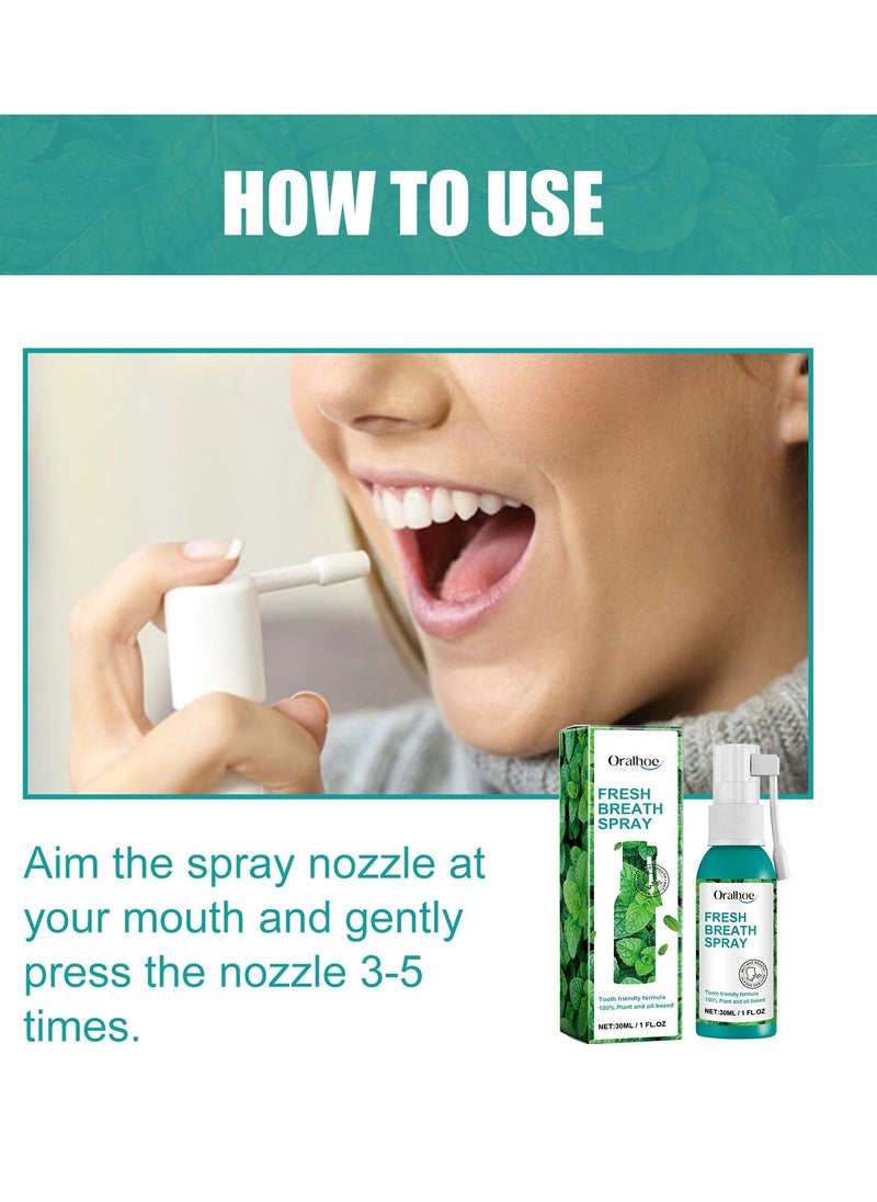 ORALHOE - Fresh Breath Spray Bad Breath Treatment for Adults, Dry and Bad Mouth Smell Removing Spray, Easy to Carry and Handy Fresh Breath Serum - Image 1