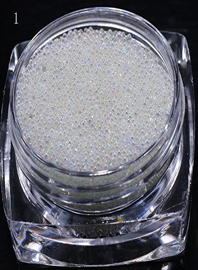 Minejin خرز كافيار زجاجي كريستالي للأظافر 3D صغير 4 صناديق لتزيين المانيكير - Image 4