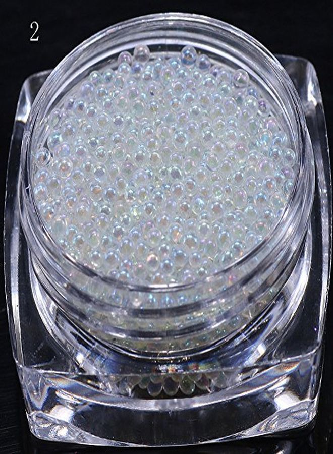 Minejin خرز كافيار زجاجي كريستالي للأظافر 3D صغير 4 صناديق لتزيين المانيكير - Image 5