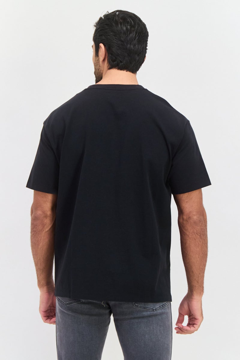 Wrangler Men Crew Neck Short Sleeve Graphic Printed T-Shirt, Black - Image 2