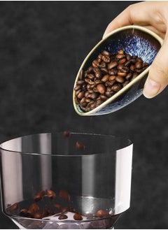 Generic Ceramic Tea and Coffee Bean Weighing Tray Blue 11.2*6.6*4.5cm  - Image 2