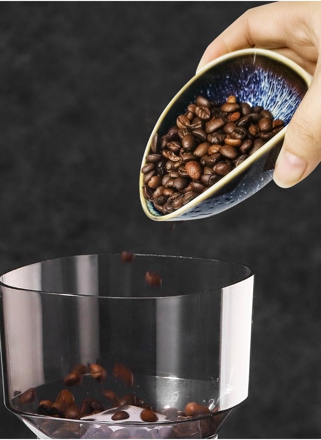 Generic Ceramic Tea and Coffee Bean Weighing Tray Blue 11.2*6.6*4.5cm  - Image 2